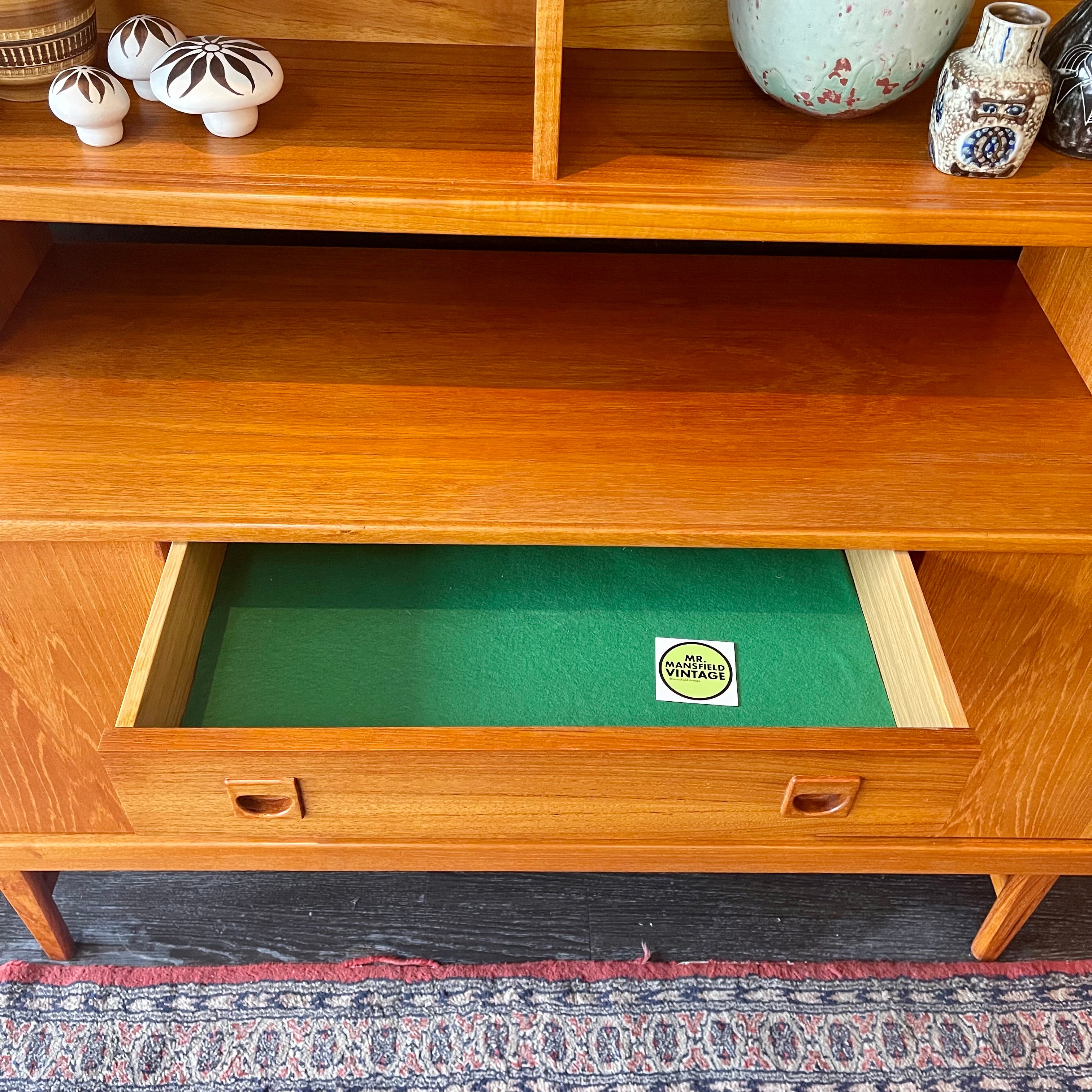 Teak Credenza with Hutch - Mr. Mansfield Vintage