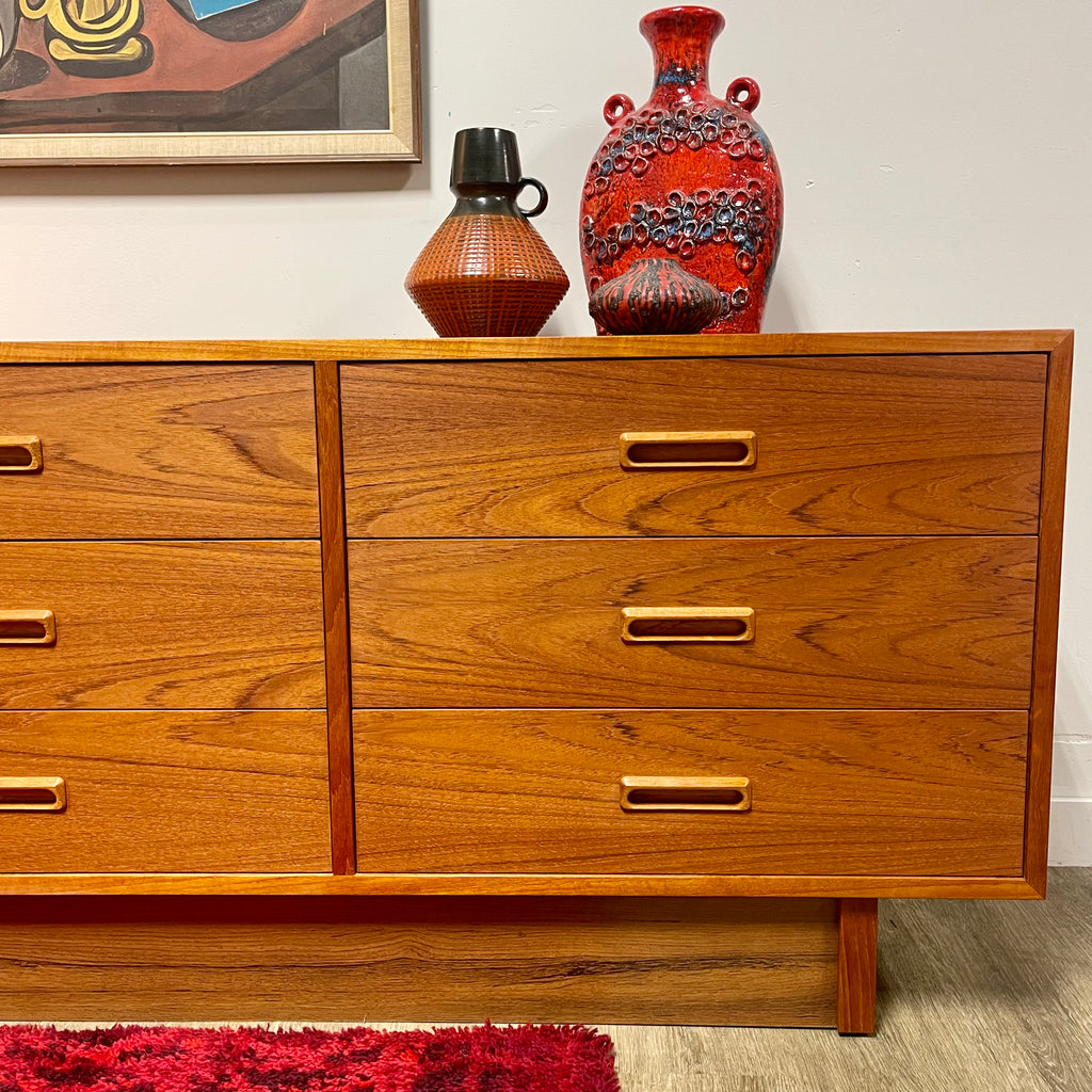 Teak 9 Drawer Dresser Mr. Mansfield Vintage