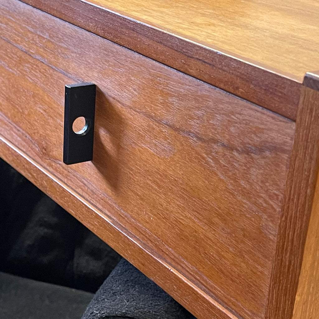 Wall-Mounted Teak King Size Headboard with Floating Nightstands - Mr. Mansfield Vintage