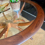Lift-out glass edge detail on G-Plan coffee table