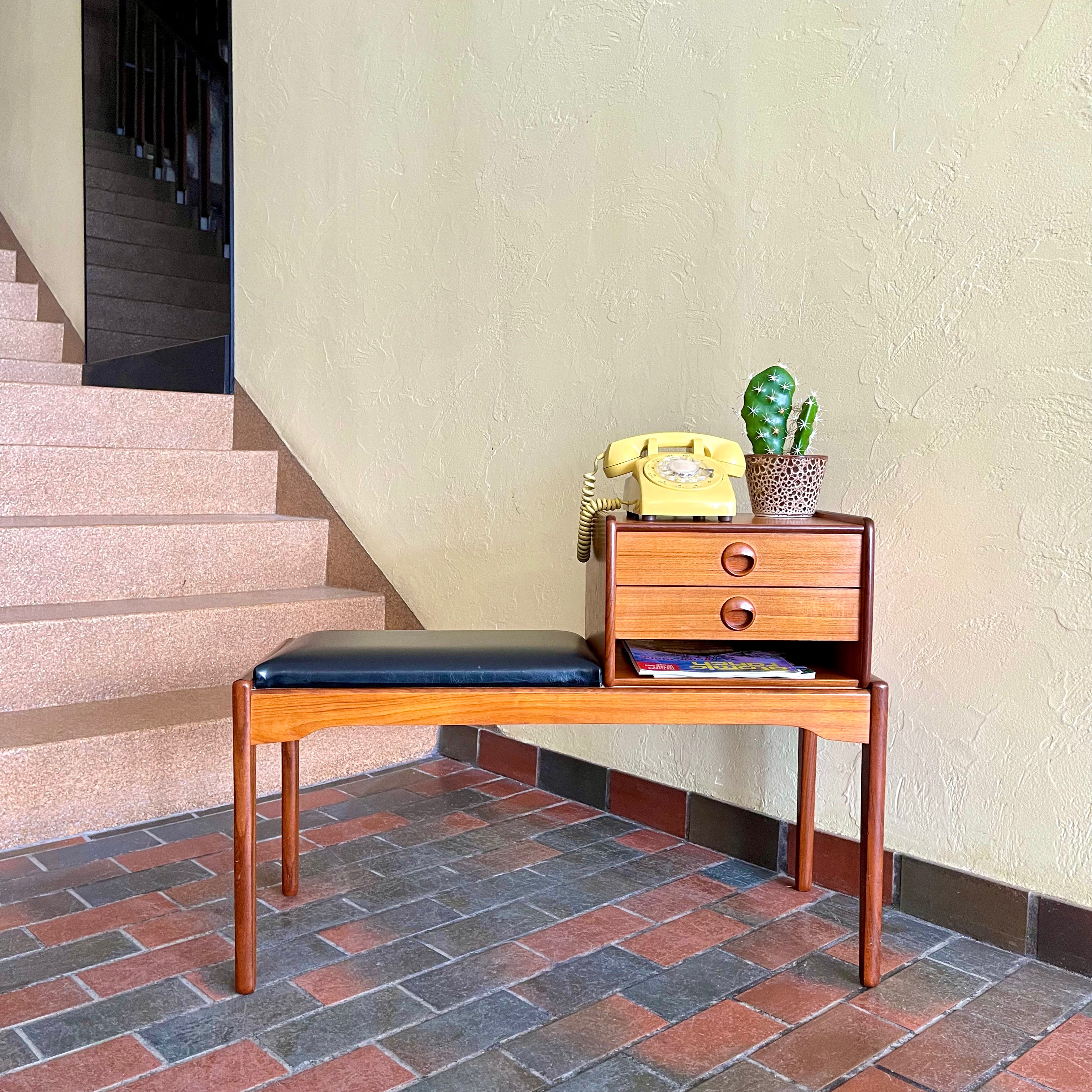 Made in Norway Vintage Phone/Entry Way Bench Model “ROLF”