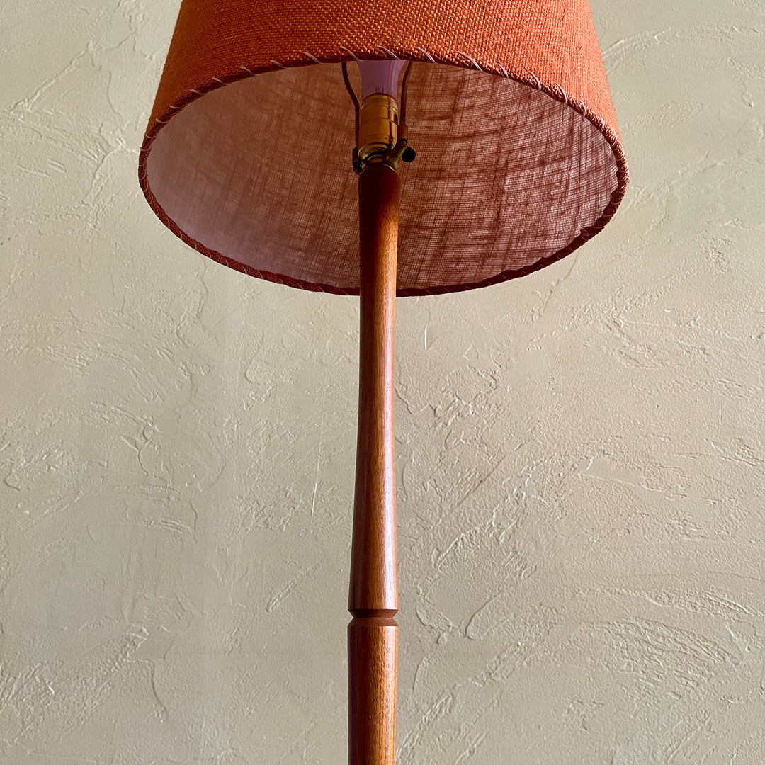 Solid Teak Floor Lamp Mr. Mansfield Vintage