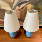 Vintage Robin Egg Blue LOTTE Lamps by Lotte & Gunnar Bostlund
