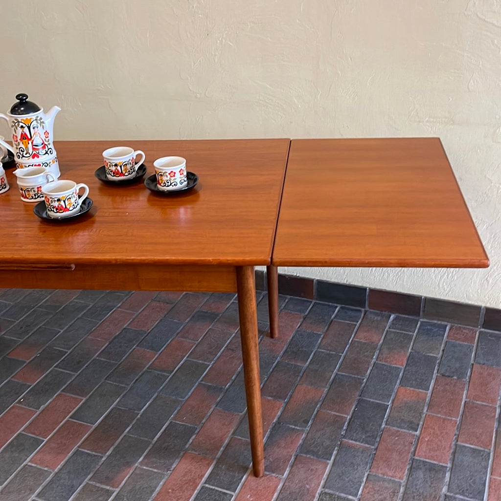Midcentury Teak Expanding Dining Table