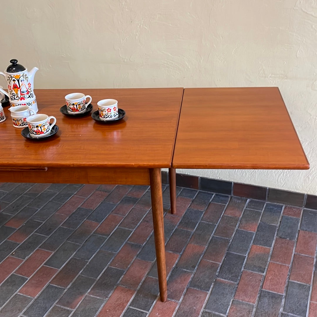 Midcentury Teak Expanding Dining Table