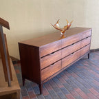 Vintage Walnut 9 Drawer Dresser