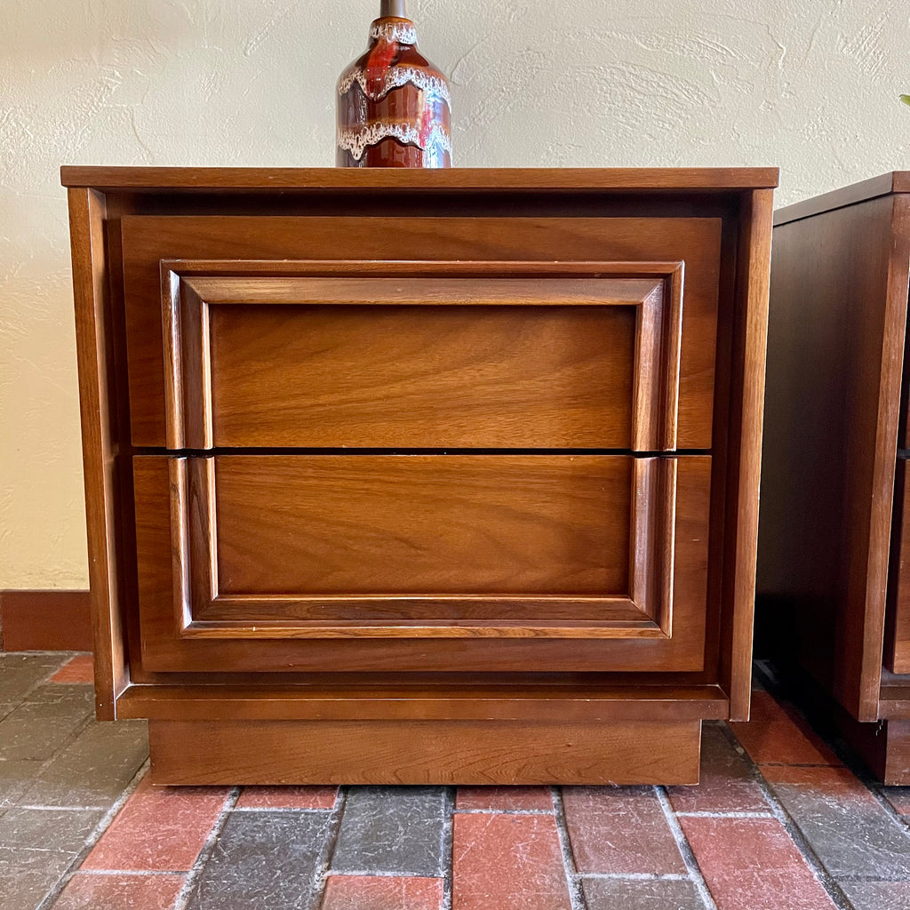 Vintage VICART Walnut Bedside Tables