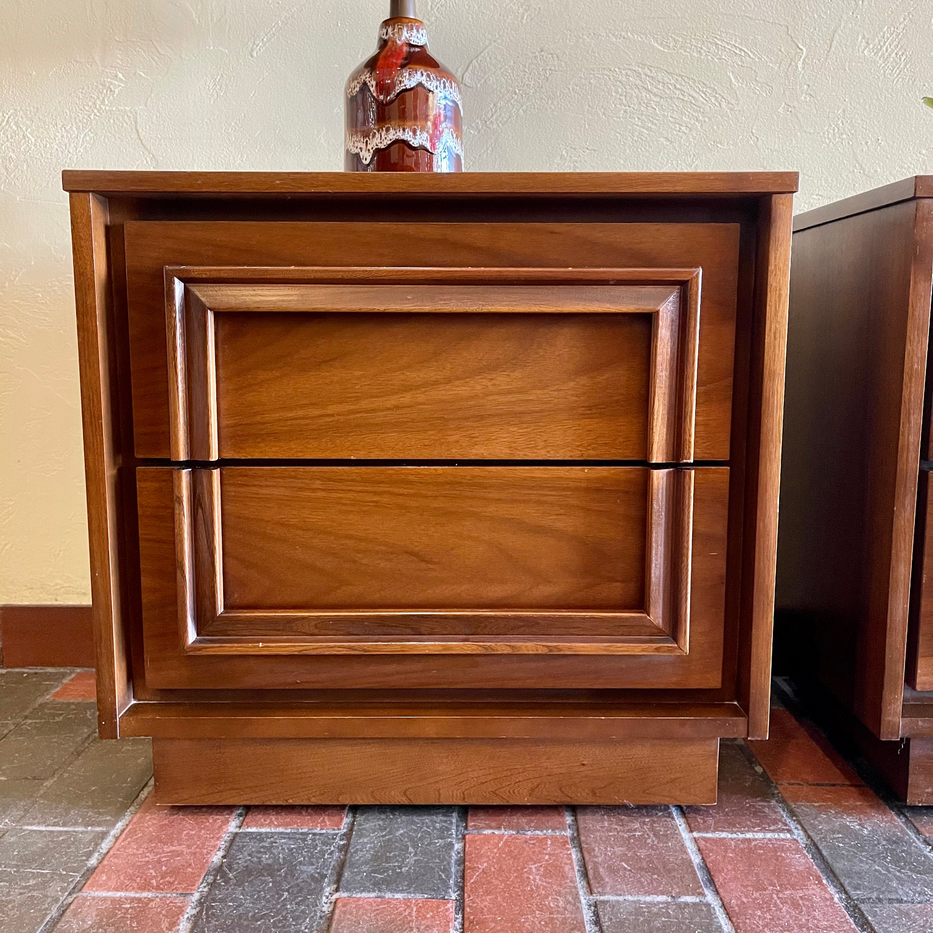 Vintage VICART Walnut Bedside Tables