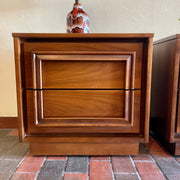 Vintage VICART Walnut Bedside Tables