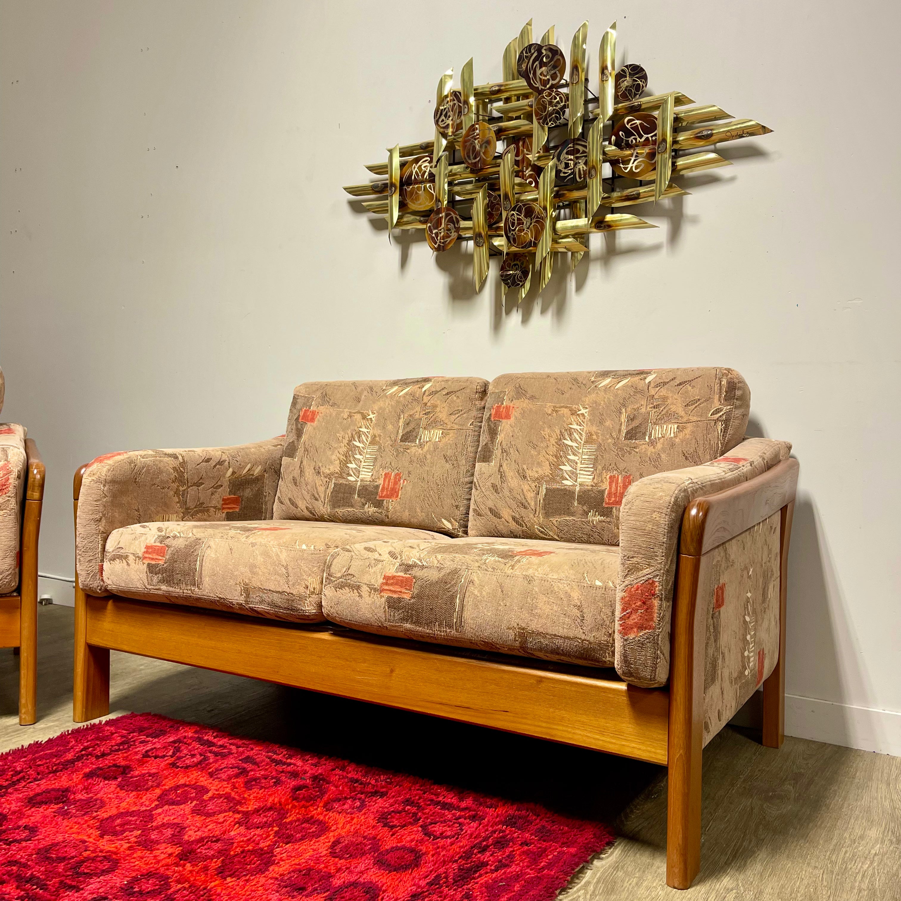 Solid Teak Framed Loveseat