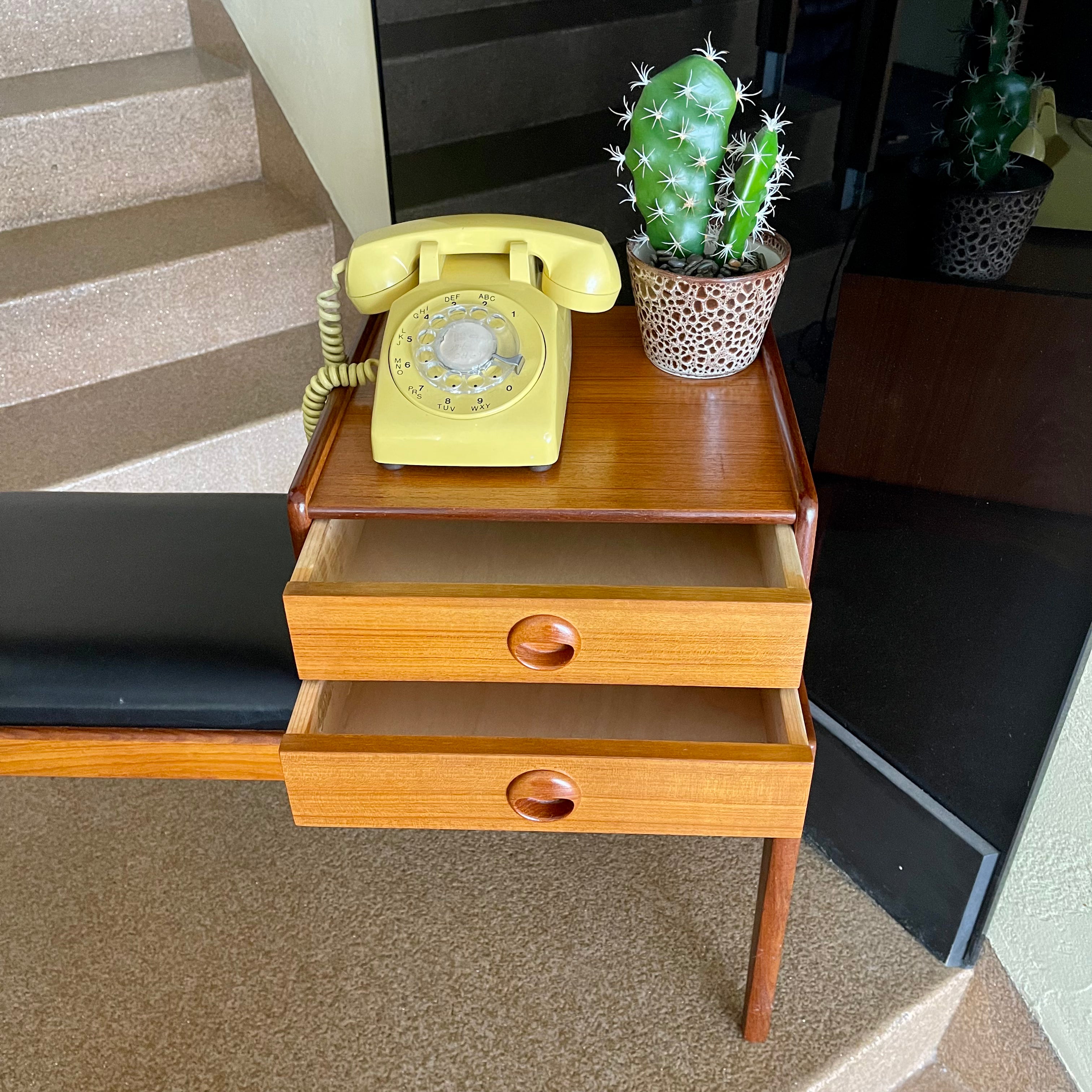 Made in Norway Vintage Phone/Entry Way Bench Model “ROLF”