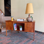 Teak Desk with Bookshelf Back Mr. Mansfield Vintage
