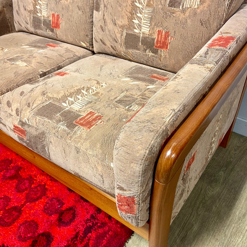 Solid Teak Framed Loveseat 