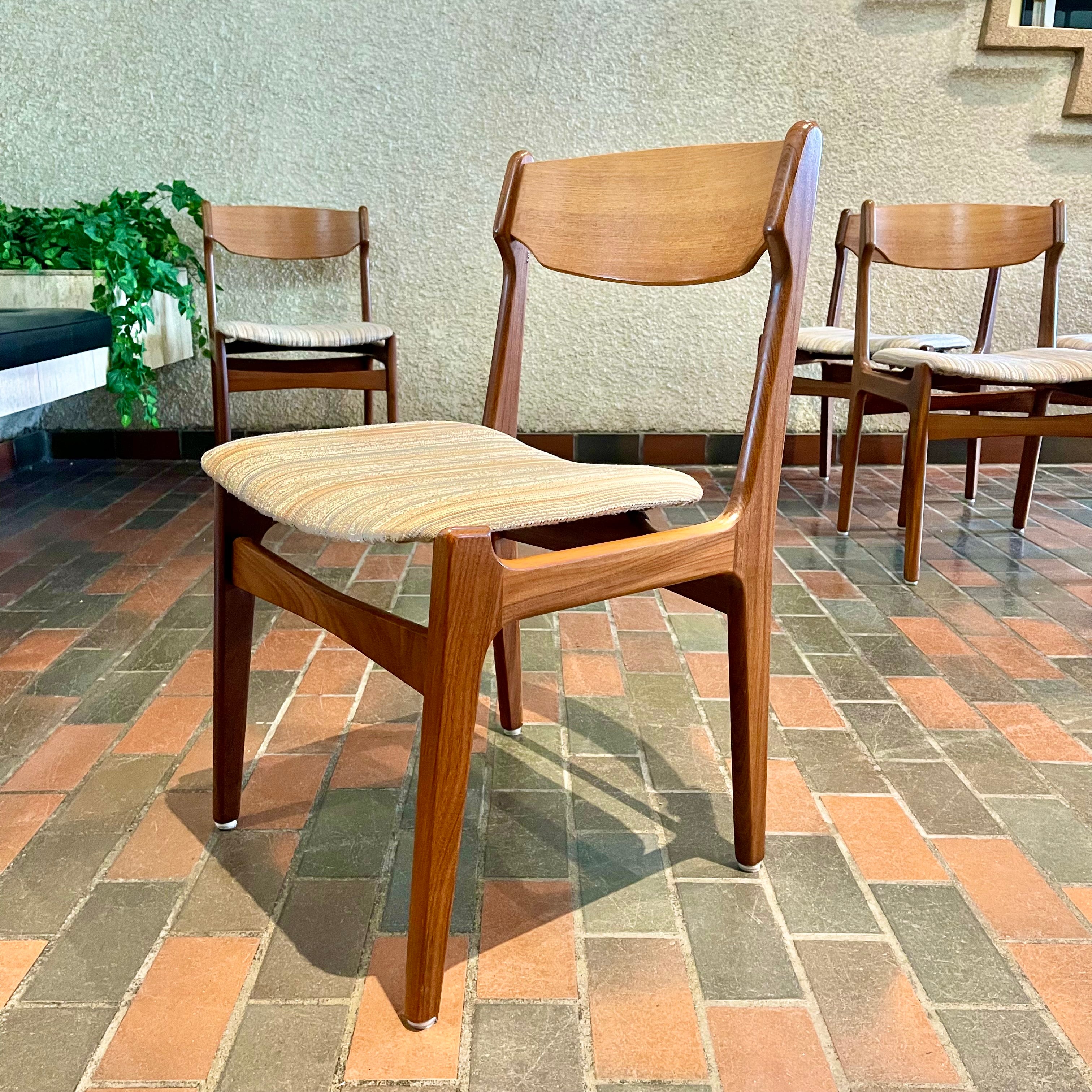 Six Teak Dining Chairs
