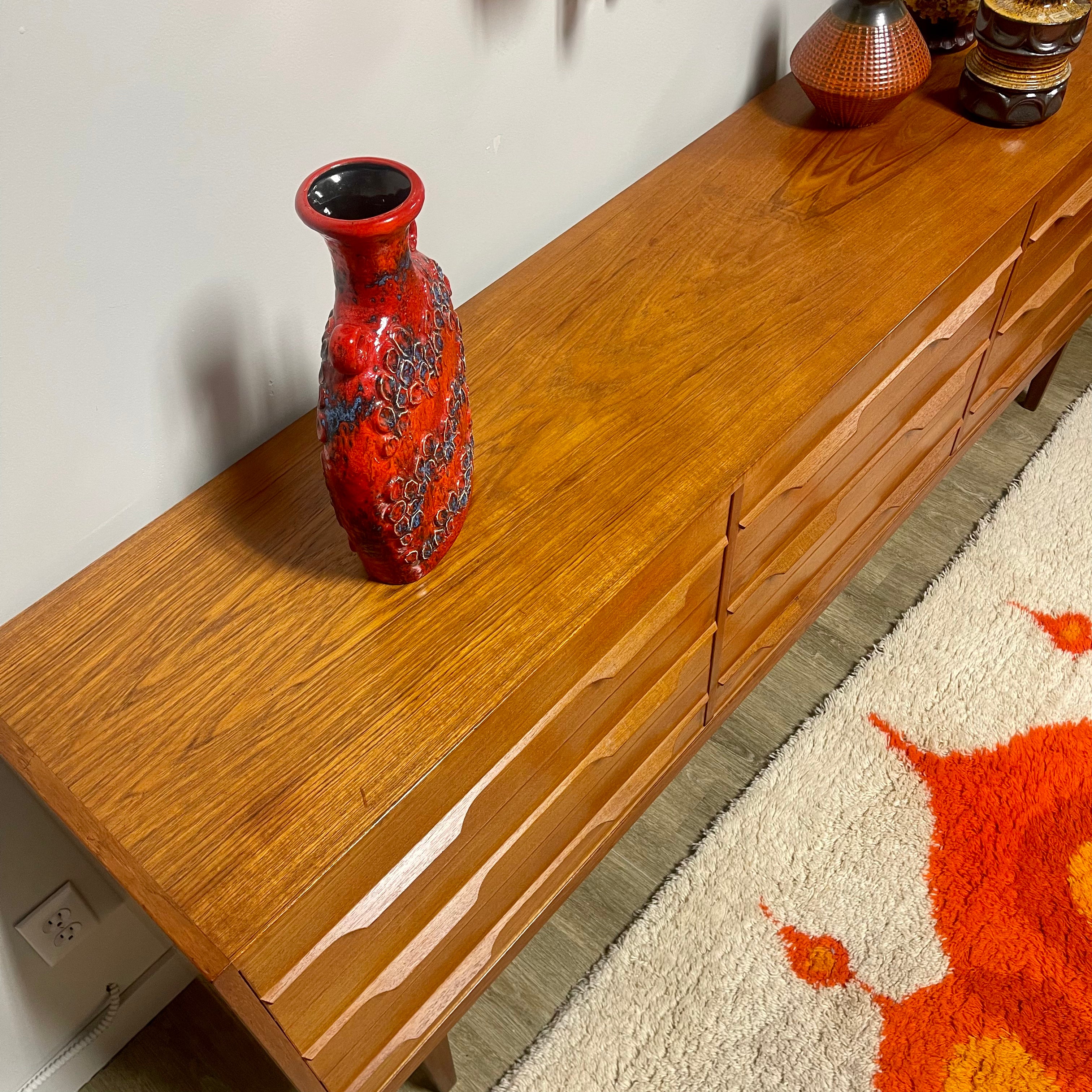 Danish 9 Drawer Teak Dresser Mr. Mansfield Vintage