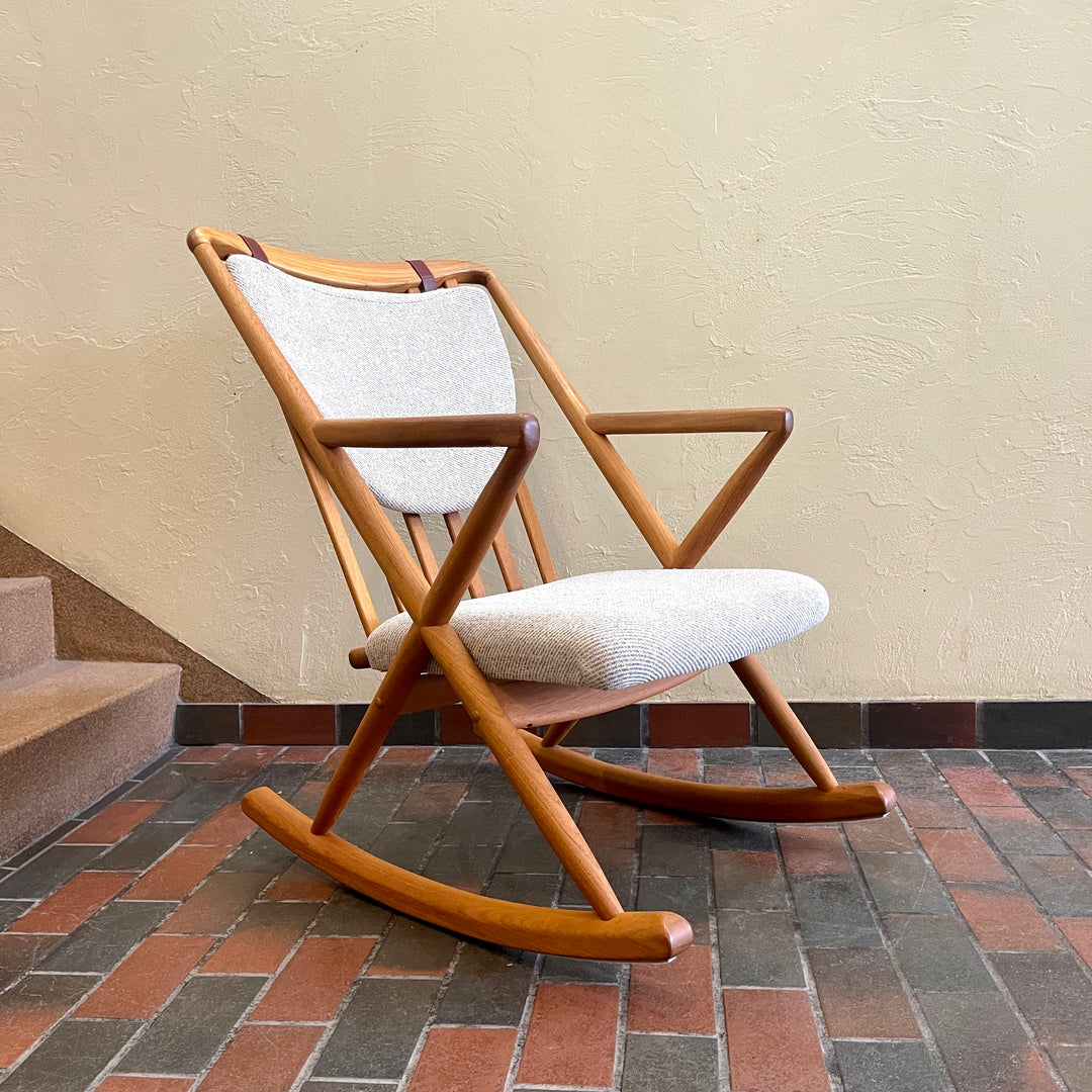 Solid teak rocking best sale chair