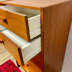 Teak 6 Drawer Tallboy Dresser - Mr. Mansfield Vintage
