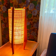 Midcentury Teak Rocket Table Lamp