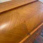 Teak Secretary Roll Top Desk - Mr. Mansfield Vintage