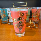 Vintage Cocktail Glasses + Caddy - Mr. Mansfield Vintage