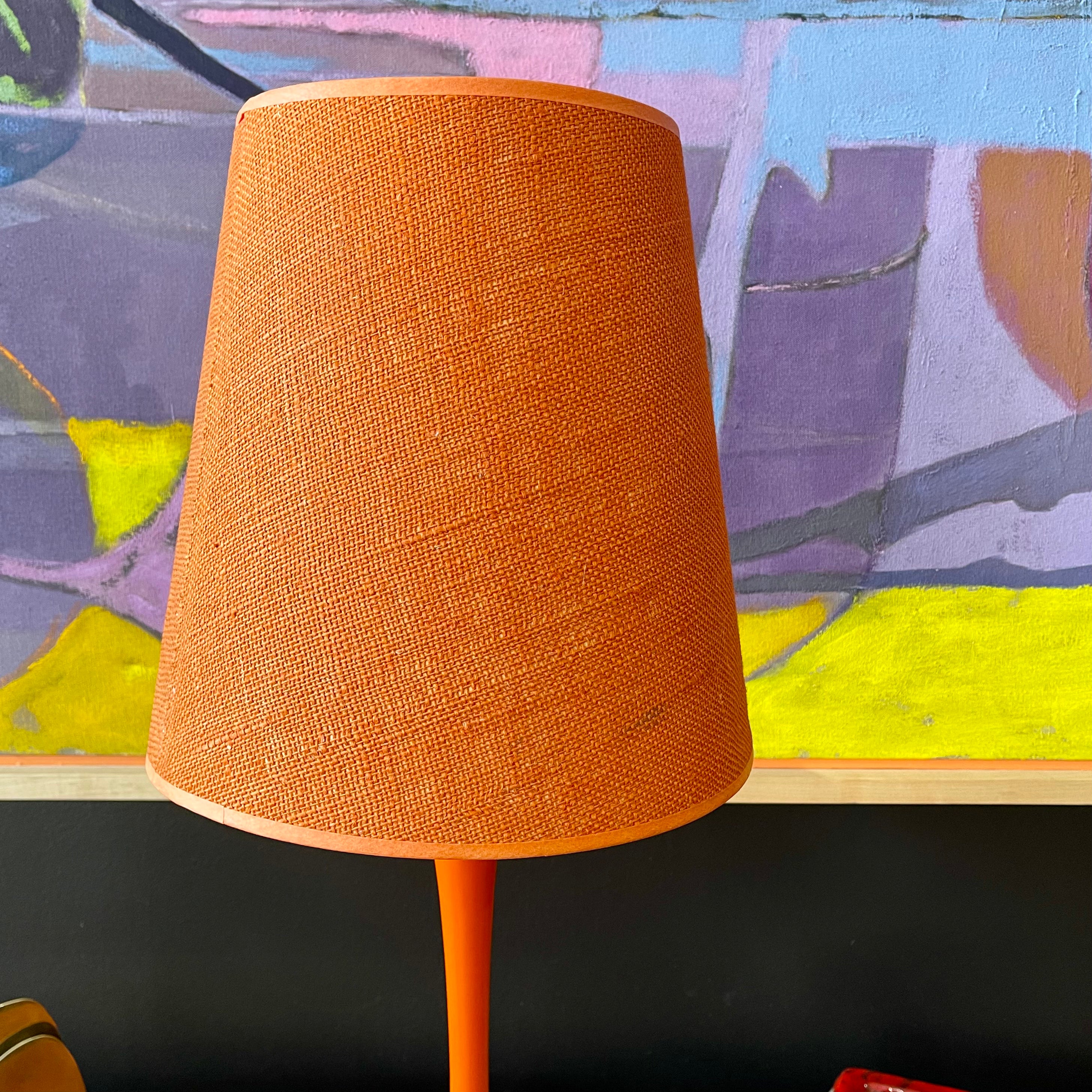 Orange Laurel Teardrop Table Lamp Model H-929 Mr. Mansfield Vintage