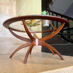 Solid teak frame detail on G-Plan Spider table