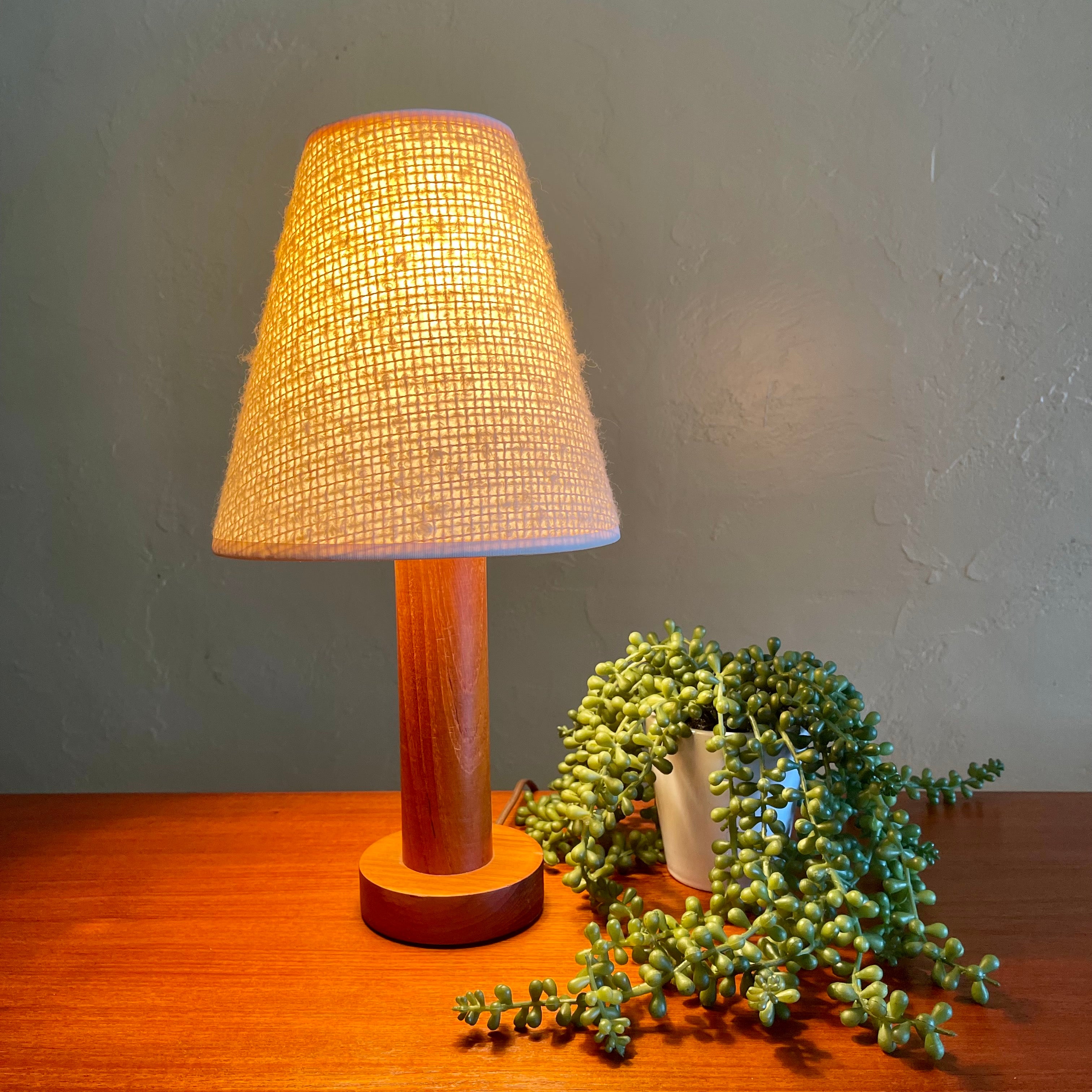 Small Solid Teak Lamp - Mr. Mansfield Vintage