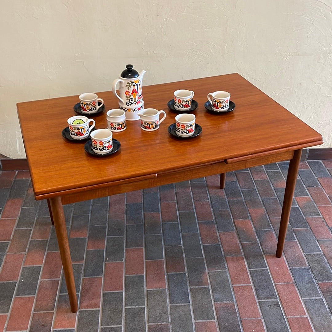 Midcentury Teak Expanding Dining Table