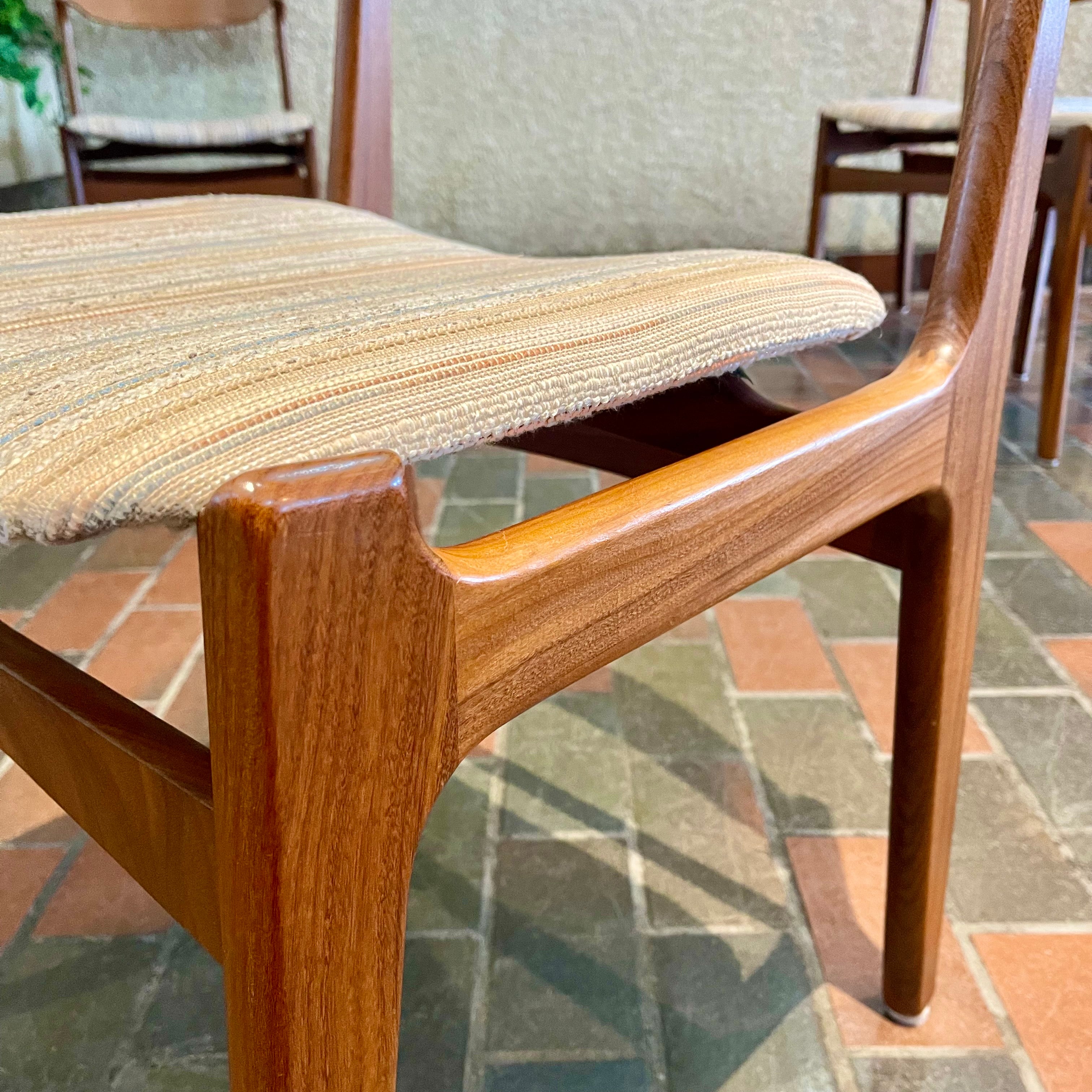 Six Teak Dining Chairs
