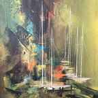 Close-up of colours on 1968 Frans Van Lamsweerde Waterfront print