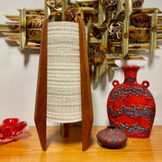 Midcentury Teak Rocket Table Lamp Mr. Mansfield Vintage