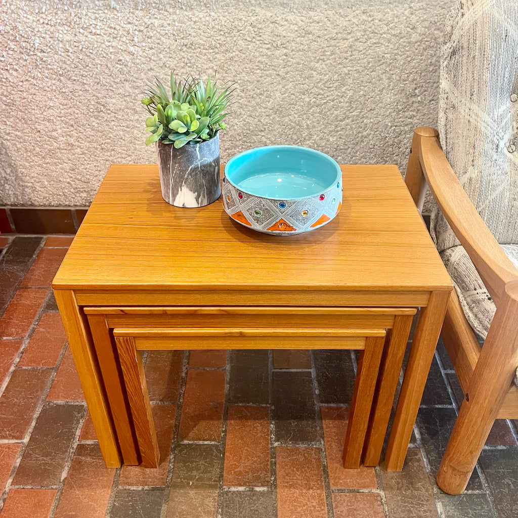 Teak Nesting Tables by Bent Silberg - Mr. Mansfield Vintage