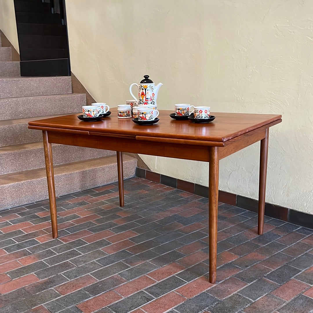 Midcentury Teak Expanding Dining Table