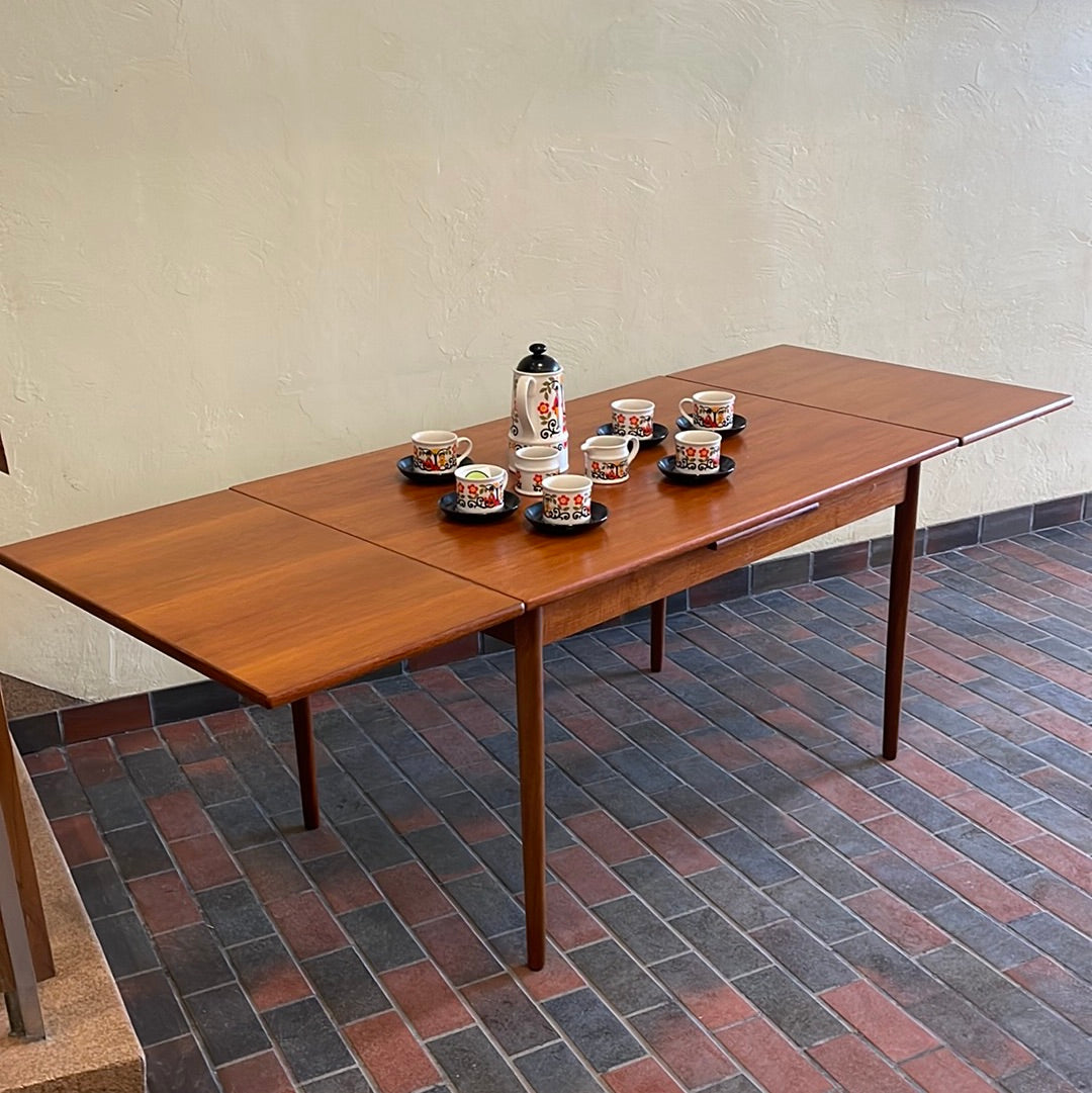 Midcentury Teak Expanding Dining Table
