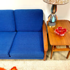 R. Huber Sofa + Original Royal Blue Upholstery + New Foam