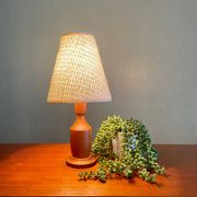 Small Solid Teak Lamp
