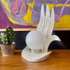 Opalescent VITREX Ceramic 80s DECO Table Lamp Mr. Mansfield Vintage