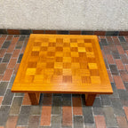 Teak Checker Board Coffee Table by Cado - Mr. Mansfield Vintage