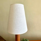 Solid Vintage Teak Table Lamp