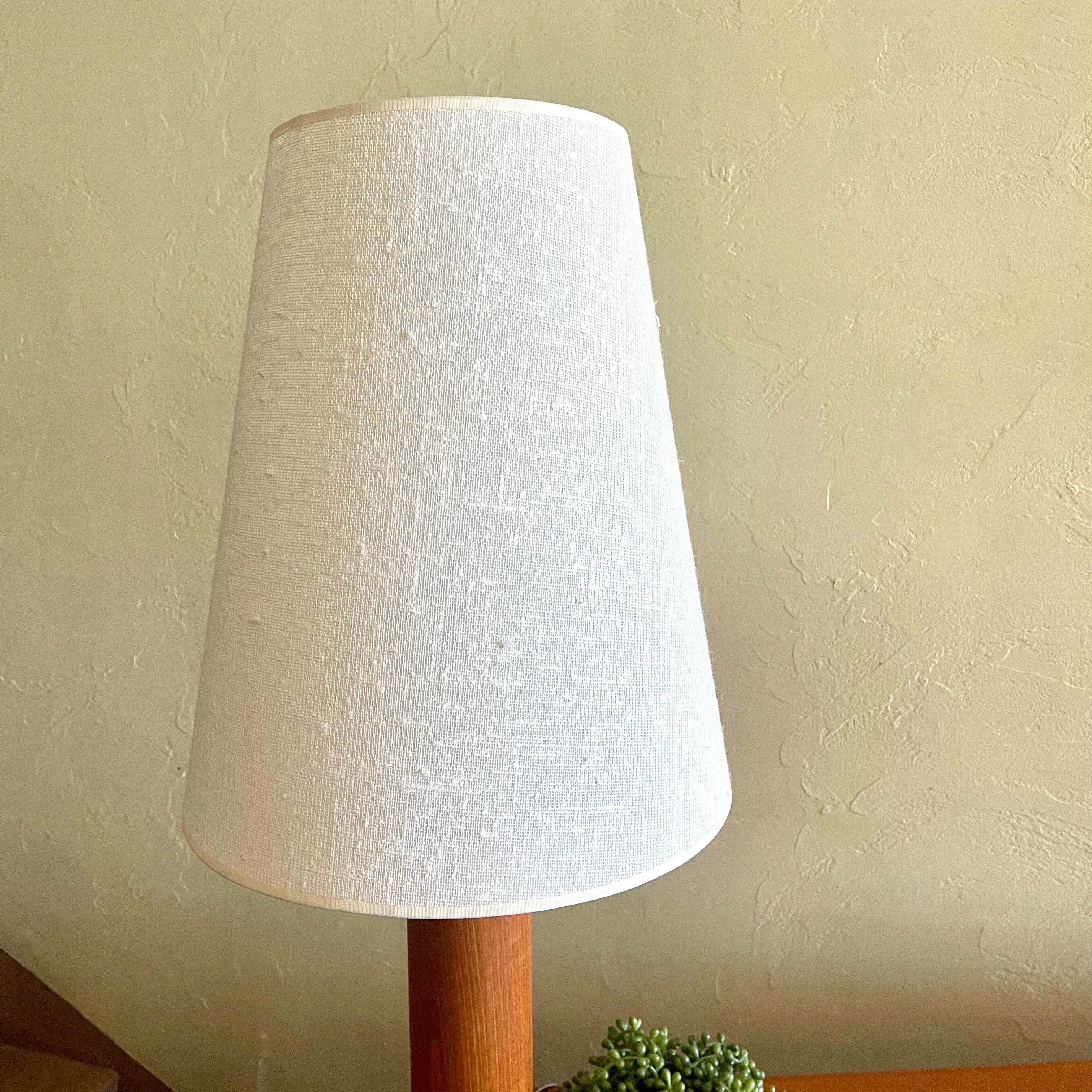 Solid Vintage Teak Table Lamp