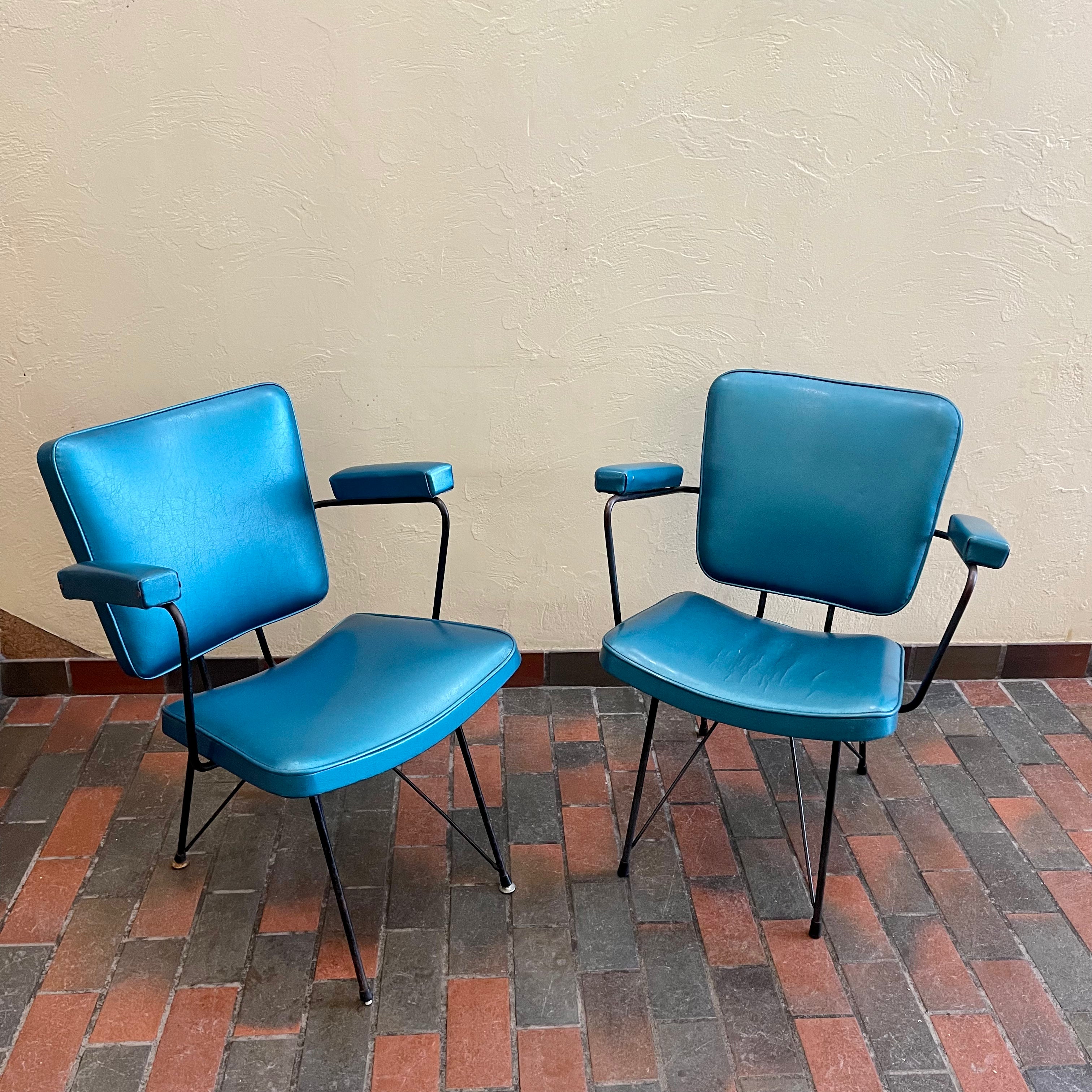 1950s Teal Chair In The Style of Petter Cotton Mr. Mansfield Vintage