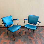 1950s Teal Chair In The Style of Petter Cotton Mr. Mansfield Vintage