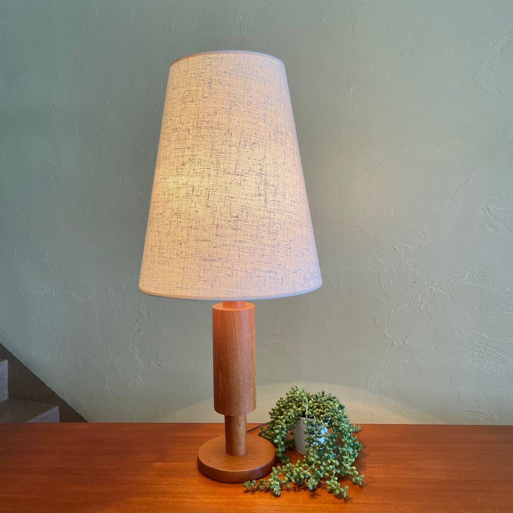 Solid Vintage Teak Table Lamp
