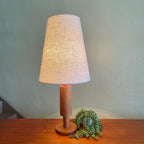 Solid Vintage Teak Table Lamp