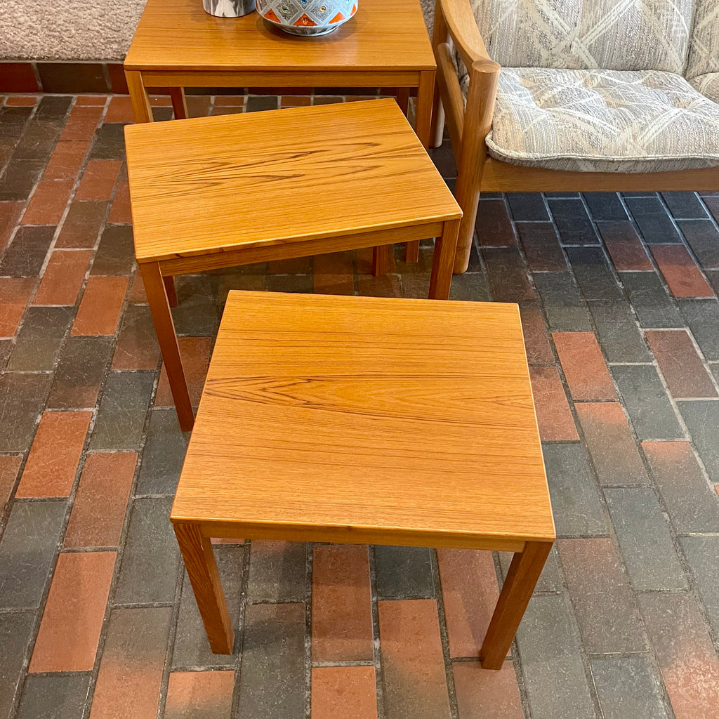 Teak Nesting Tables by Bent Silberg - Mr. Mansfield Vintage