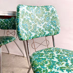 1950s Flower Pattern Turquoise Table + Chair Set - Mr. Mansfield Vintage
