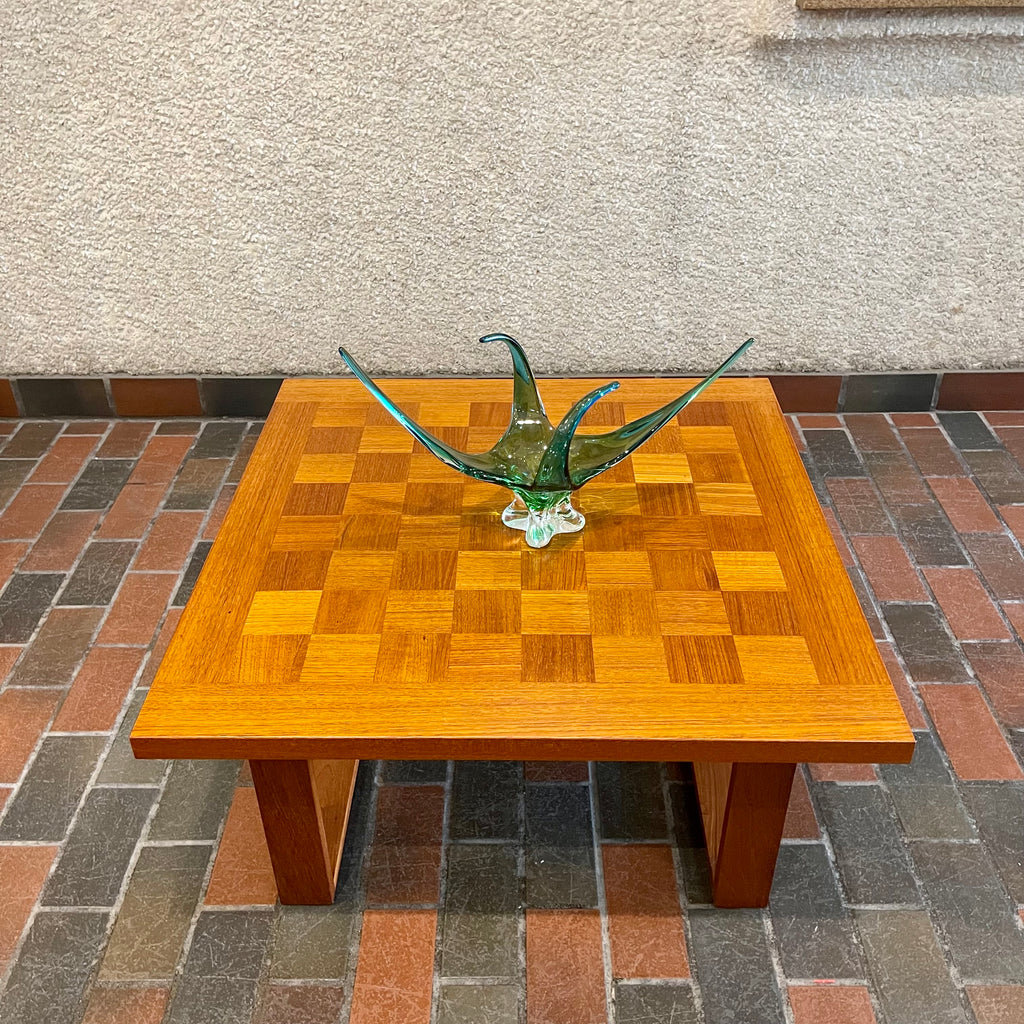 Teak Checker Board Coffee Table by Cado - Mr. Mansfield Vintage