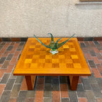 Teak Checker Board Coffee Table by Cado - Mr. Mansfield Vintage