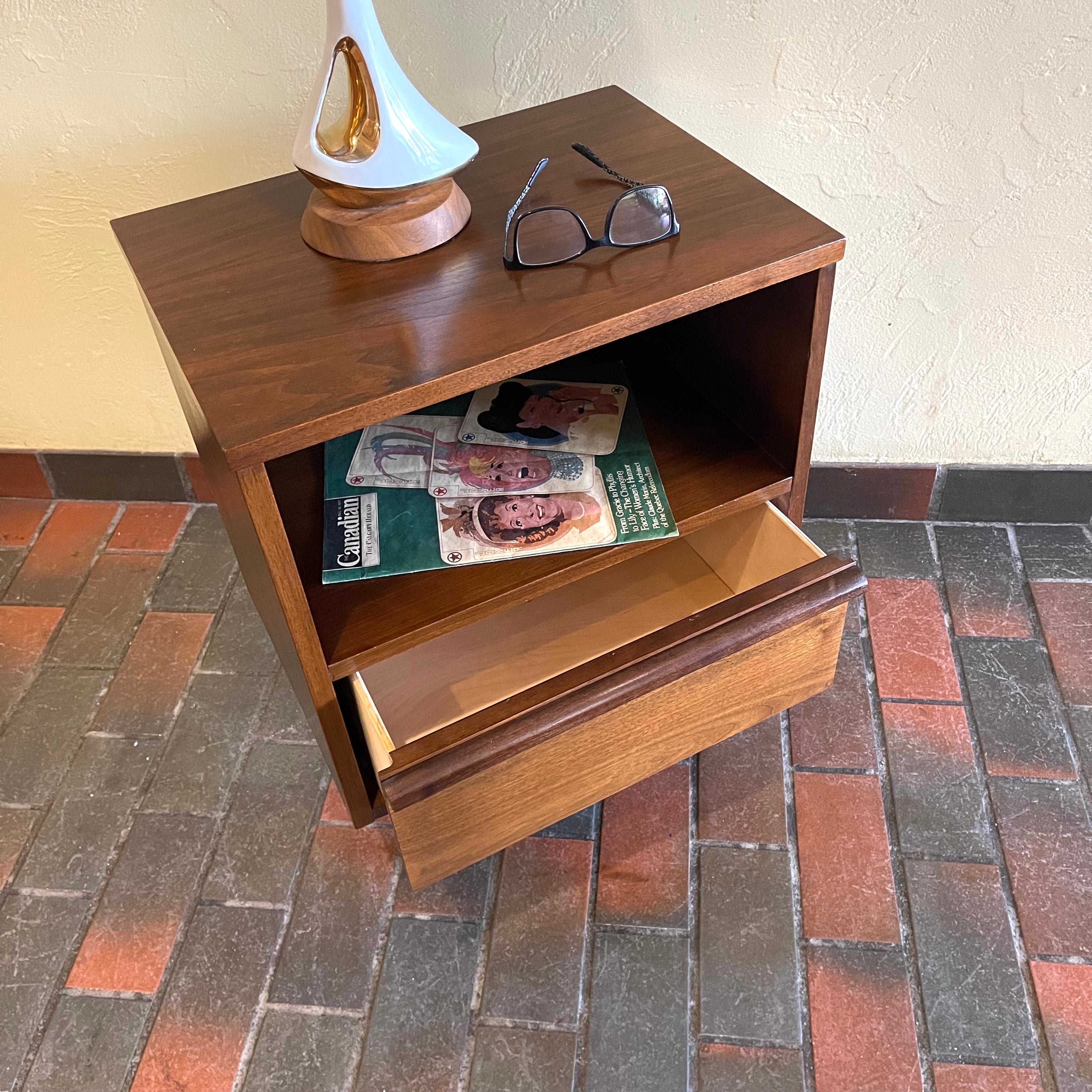 Vintage Walnut Bedside Table