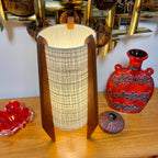 Midcentury Teak Rocket Table Lamp Mr. Mansfield Vintage